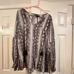Lane Bryant snake print with tassel ties